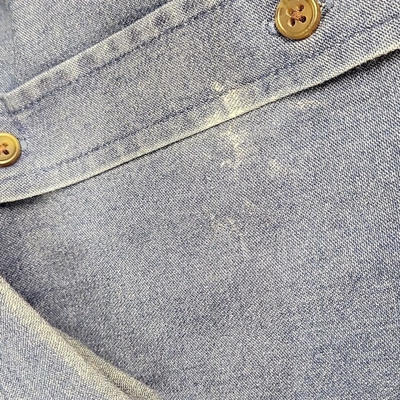 Sadfleback Large Men's Blue Denim Shirt - Picture 4 of 5